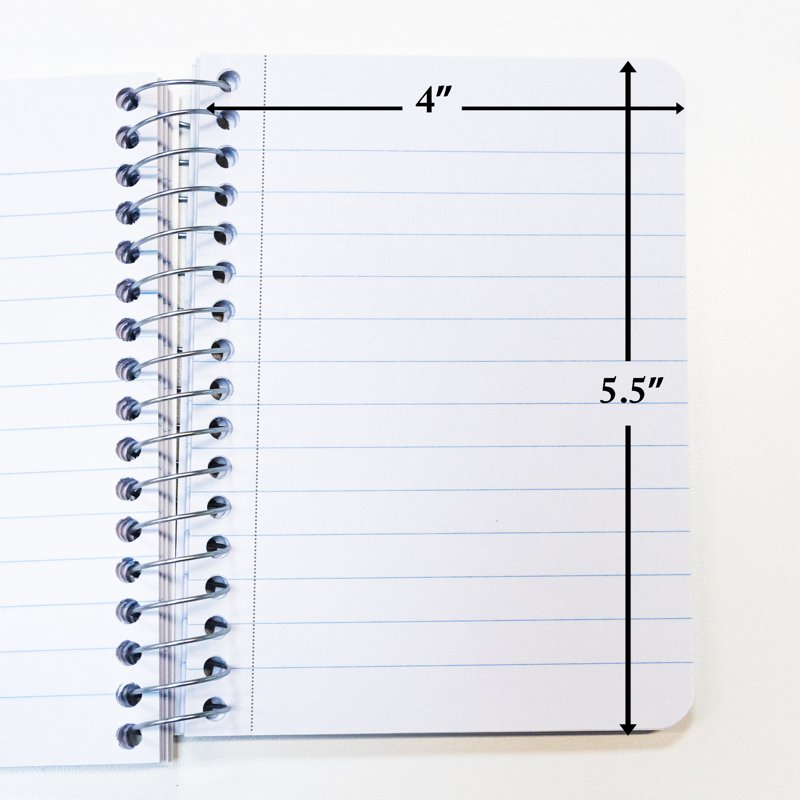 Poly Cover Spiral Fat Notebook - Wide-Ruled, 150 Sheets, Multiple Sizes