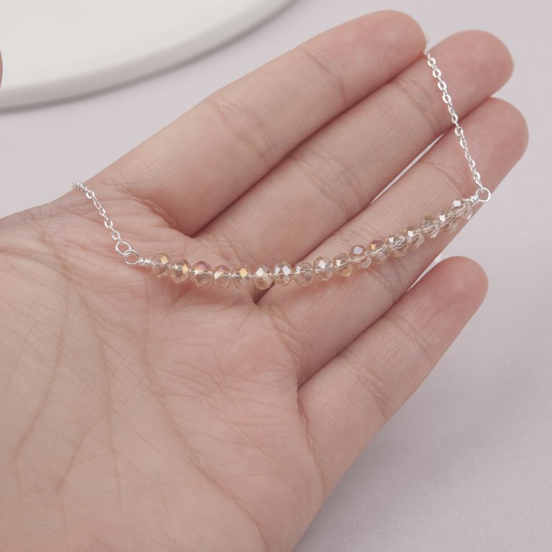Sterling Silver 17 Beads Necklace for 17th Birthday Gift for Girls