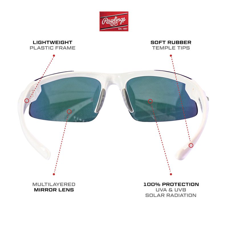 Youth Sports Sunglasses with UVA UVB Protection - Purple