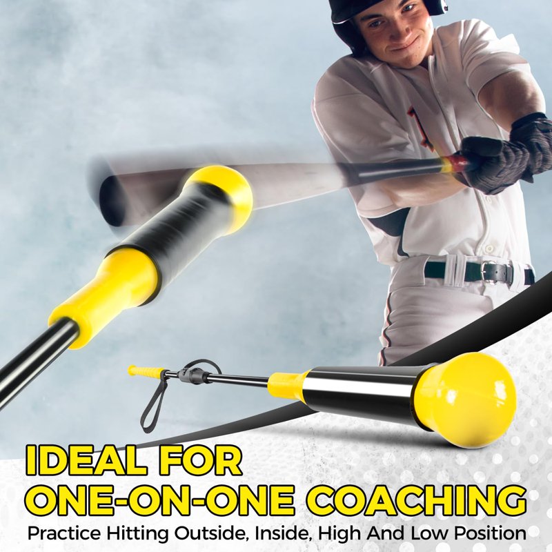 Baseball and Softball Swing Trainer - 52-inch Batting Hitting Stick for Better Swing Mechanics