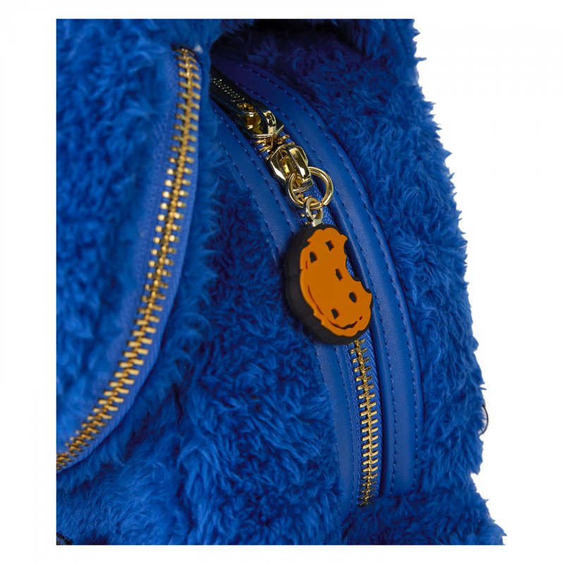 Sesame Street Cookie Monster Plush Mini Backpack for Kids & Adults
