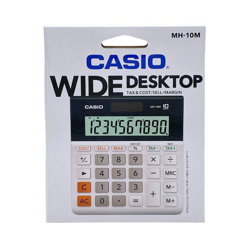 Desktop Calculator with 10-Digit Display & Business Functions - Compact, Solar Powered