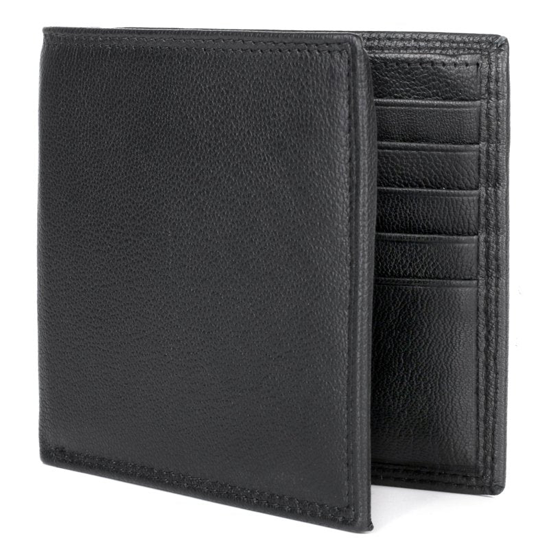Men's Leather Card Holder Wallet - Emblem Cardex Black