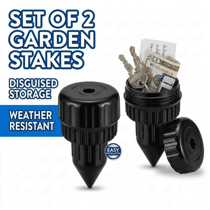 Outdoor Garden Sprinkler Head Safe - Waterproof Hidden Storage Box for Keys Cash Jewelry