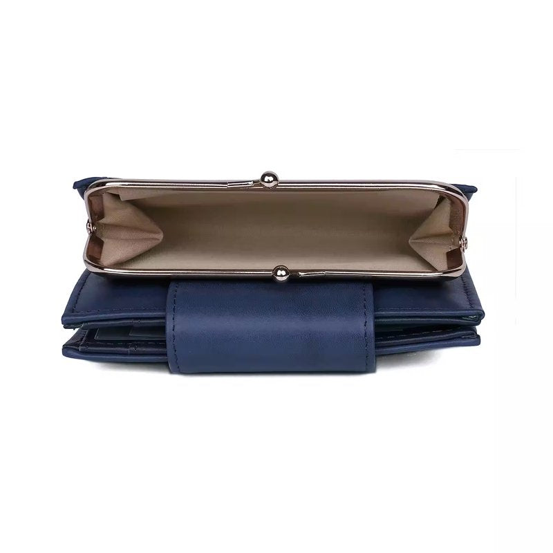 Women’s Leather Cardex Wallet with Multiple Card Slots and ID Window