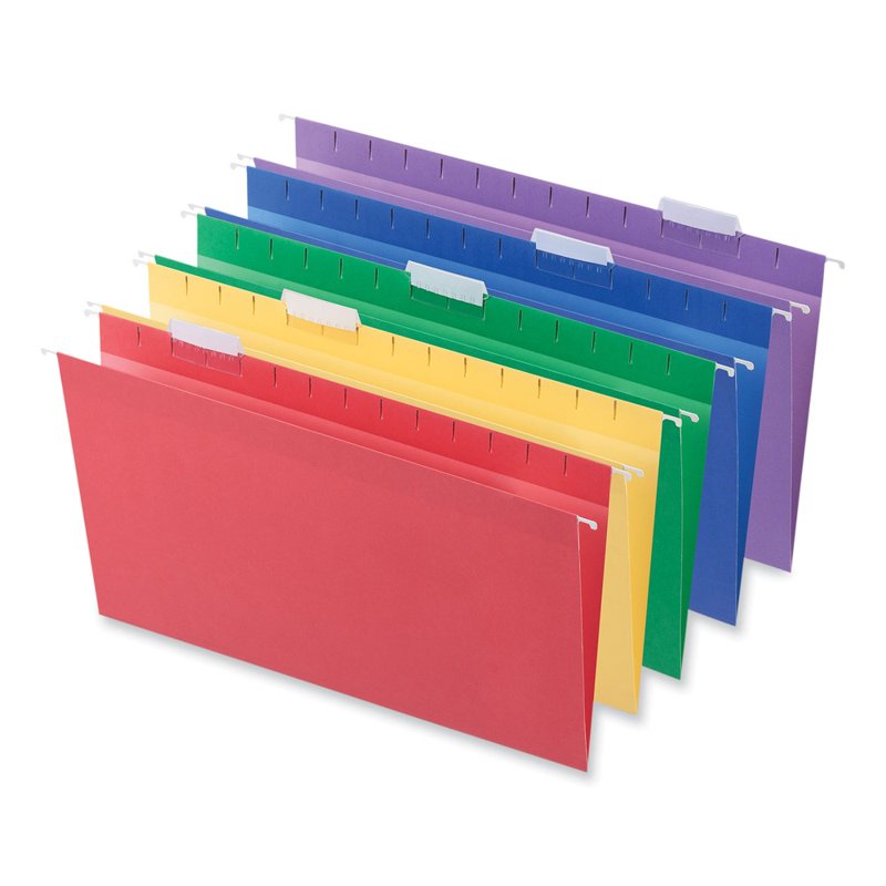 Universal Legal Recycled Hanging File Folders Assorted Colors 25 Pack