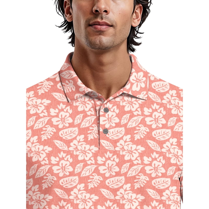 Performance Men's & Big Men's Tropical Polo Shirt with UV Protection