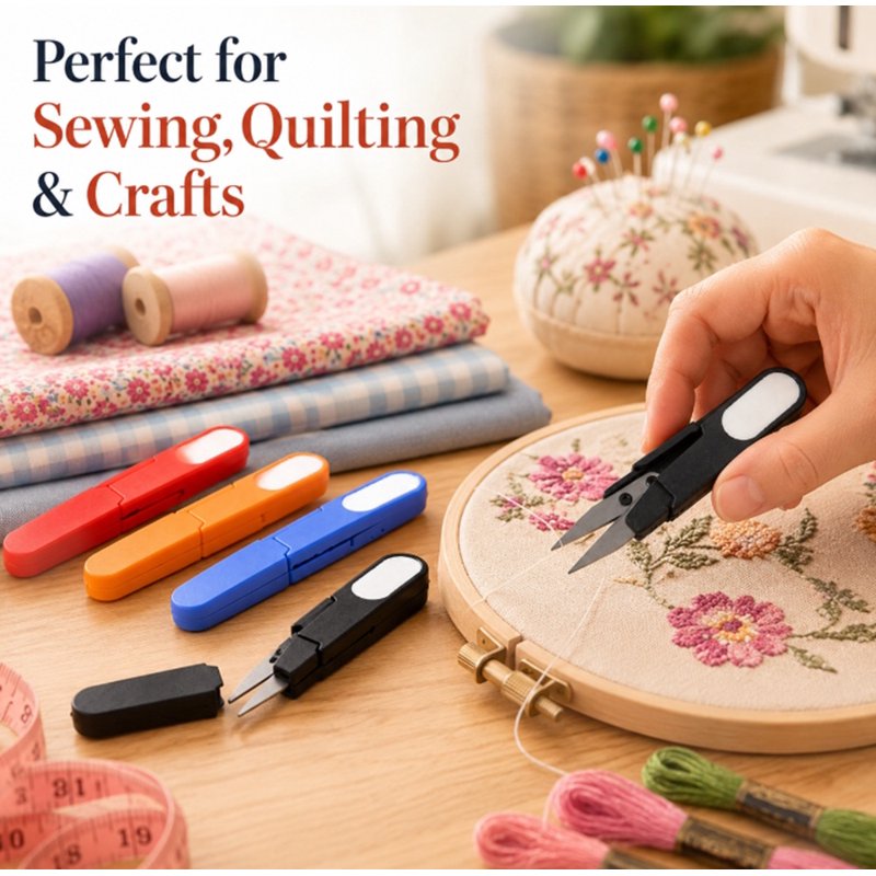 Small Craft Scissors Set with Safety Covers - Yarn, Sewing & Cross Stitch