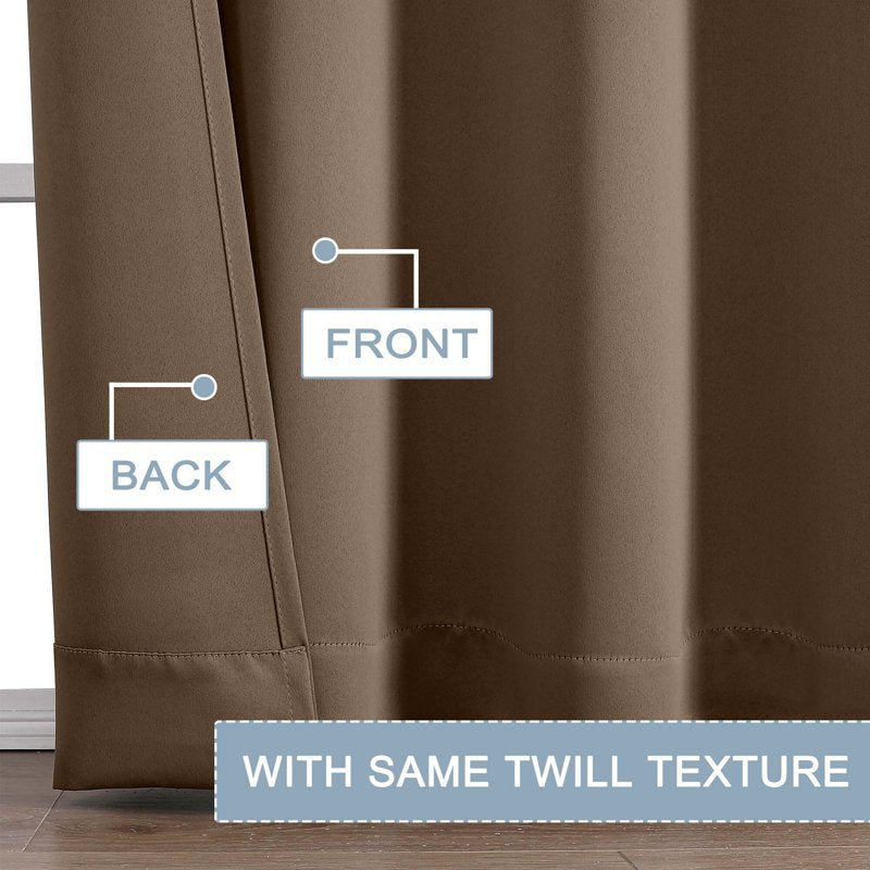 Blackout Curtains 96 Inch Long Room Darkening Drapes with Rod Pocket - Insulated Thermal Window Treatment