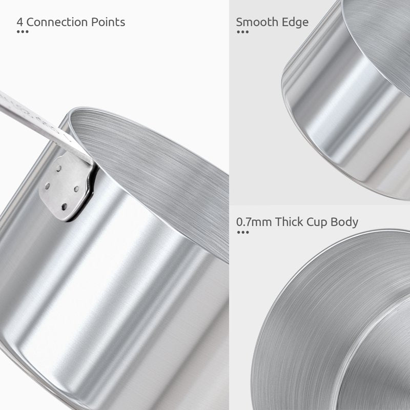 Multicolor 12-Piece Stainless Steel Measuring Cups & Spoons Set with Strengthened Welds – 18/8, Nested
