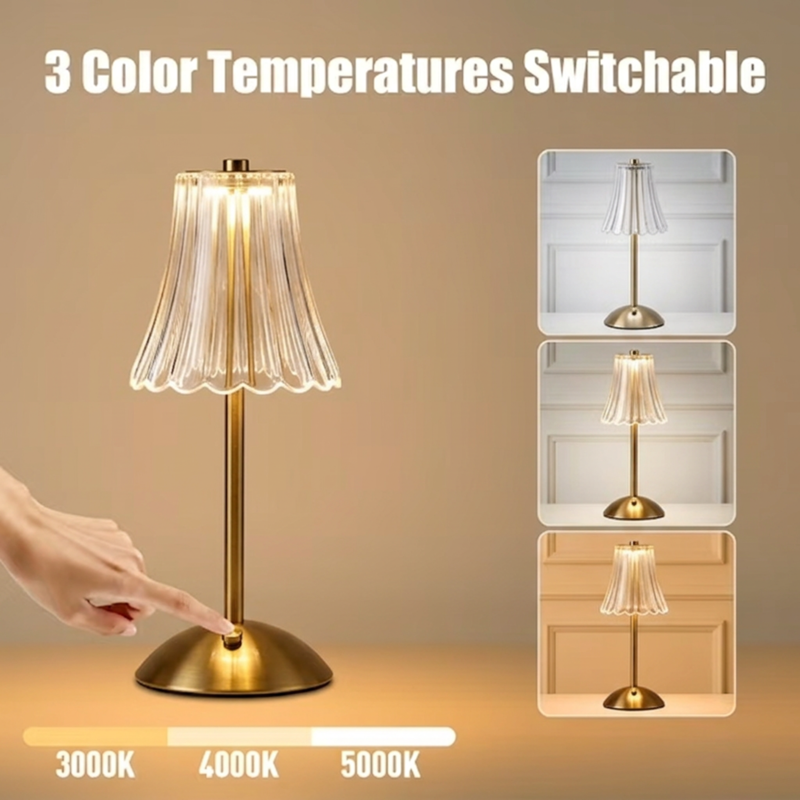 Cordless Table Lamp 2 Pack with 3 Lighting Modes & Stepless Dimming - Rechargeable Bedside & Living Room Lighting