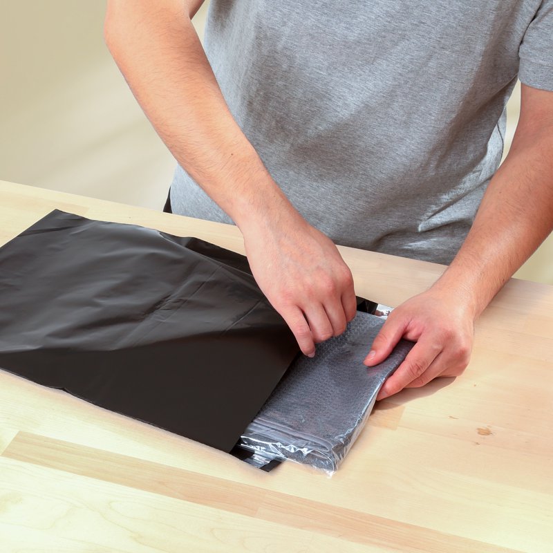 Self-Seal Poly Mailers Pack of 25 - Black Flexible Shipping Envelopes