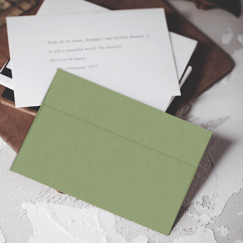 A7 Sage Green Self Sealing Invitations & Gift Card Envelopes 100 Pack
