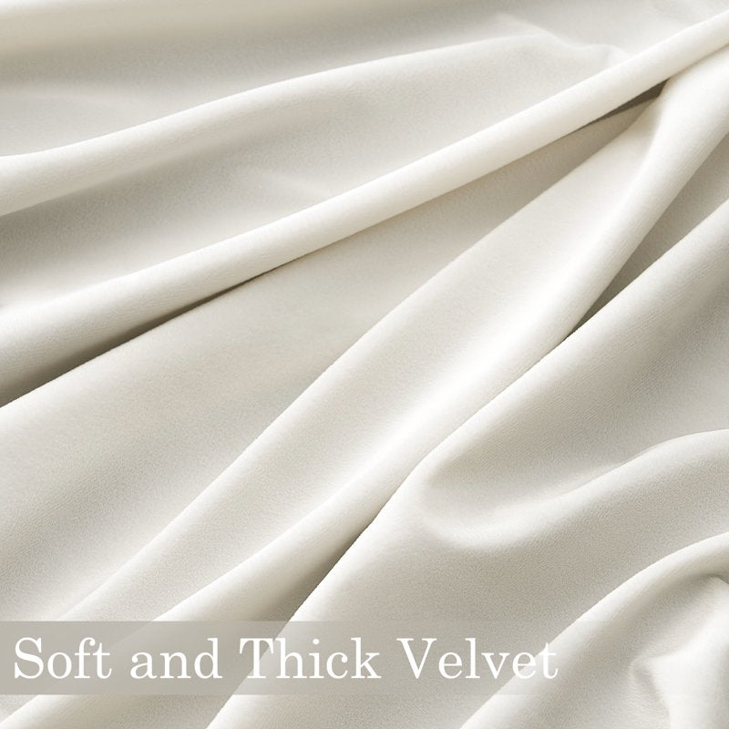 Blackout Velvet Curtains 52x108 Inches - Thermal Insulated Window Drapes