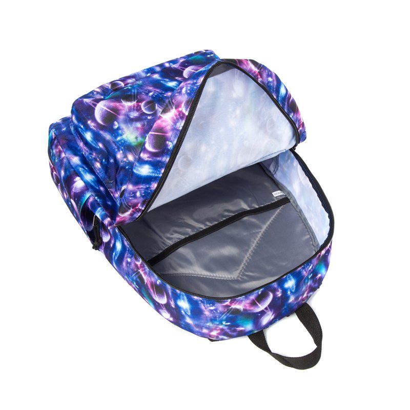 K-Cliffs 18'' Galaxy Printed Backpack Galaxy 25 Pieces Unisex 100% Polyester Laptop Daypack