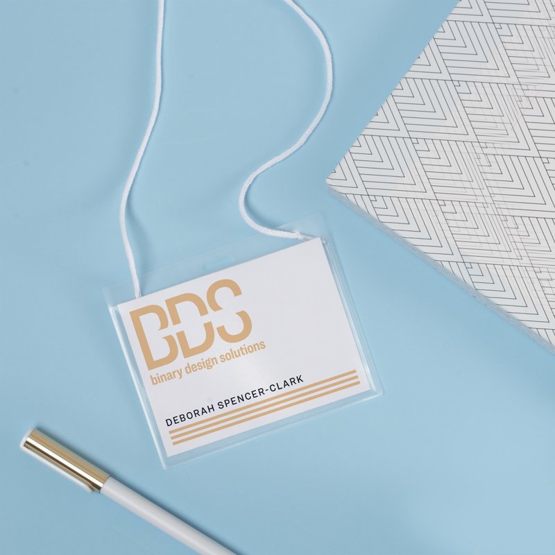 Name Badge Holders with Cords - 3 x 4 Inches, Pack of 100