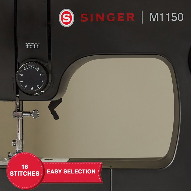 Mechanical Sewing Machine with 45 Stitch Applications, LED Light & Buttonhole - Portable Black