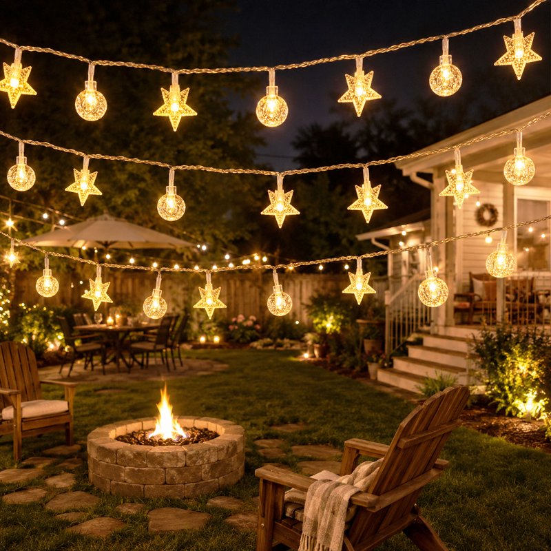 20 Ft Indoor & Outdoor String Lights with 40 LEDs, Waterproof Fairy Lights for Decor