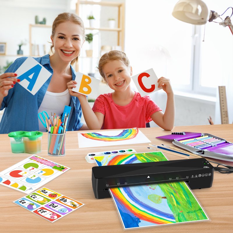A4 Laminator Machine Hot & Cold Mode 9 Inch Thermal Laminator with Sheets