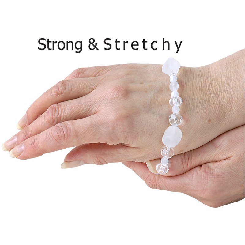 3 Pack Stretch Jewelry Cord 75ft Clear Flexible Beading String for Crafts