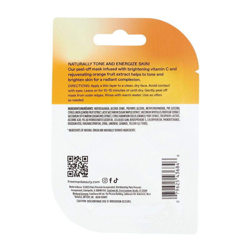 Vitamin C Brightening Peel Off Face Mask for All Skin Types - Freeman