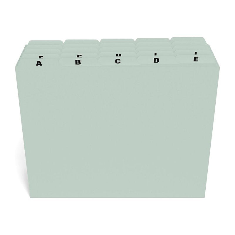 A-Z Letter File Guides Light Green 25-Pack for Office Organization