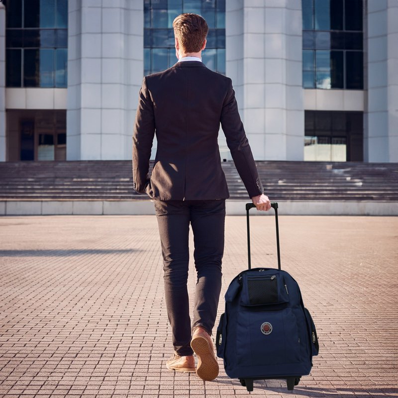 22-Inch Travel Rolling Backpack Airline Approved Carry-On Suitcase