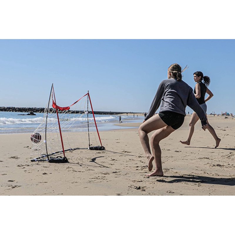 PowerNet 6x4 ft Portable Soccer Goal – Collapsible Pop-Up Goal with Fiberglass Poles, Includes Storage Bag and Sandbags