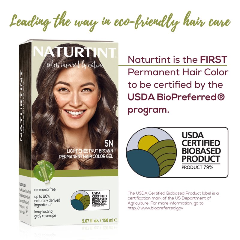Natural Permanent Hair Color Kit - Light Chestnut Brown & Varieties