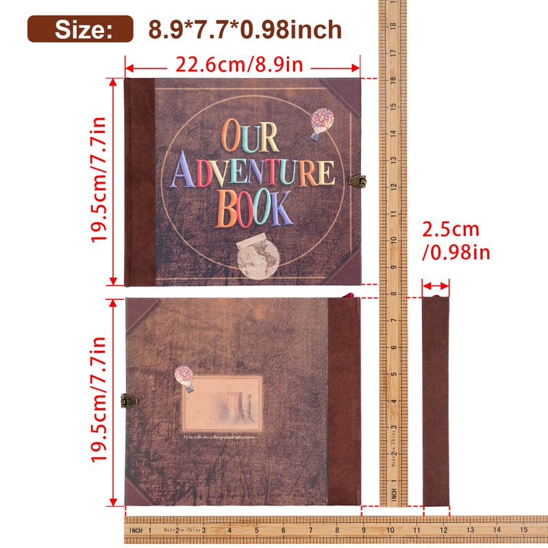 Wedding Scrapbook Album 8 Inch 146 Pages Travel Memory Book Gift with Stickers