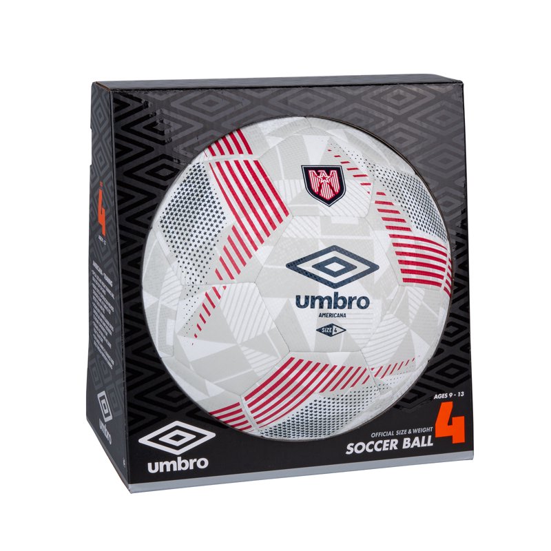 (6 Pack) Umbro Americana Size 4 Soccer Ball – Youth Training & Outdoor Play