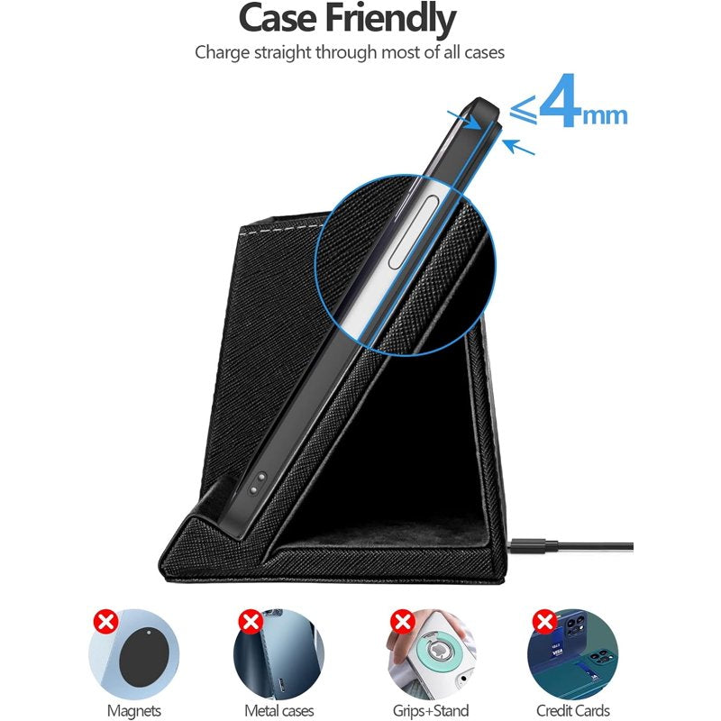 Wireless Charging Desk Organizer with Phone Stand & Pen Holder