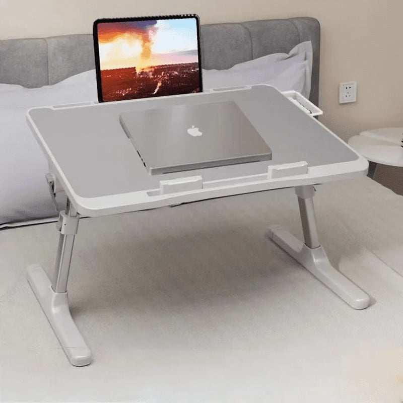 Adjustable Laptop Bed Desk with Foldable Tray Portable Work Table for Bed Couch