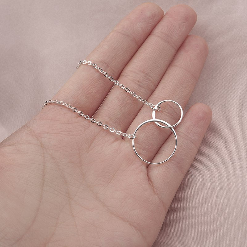 Mother-Daughter Sterling Silver Necklace Gift for Mothers Day or Birthday