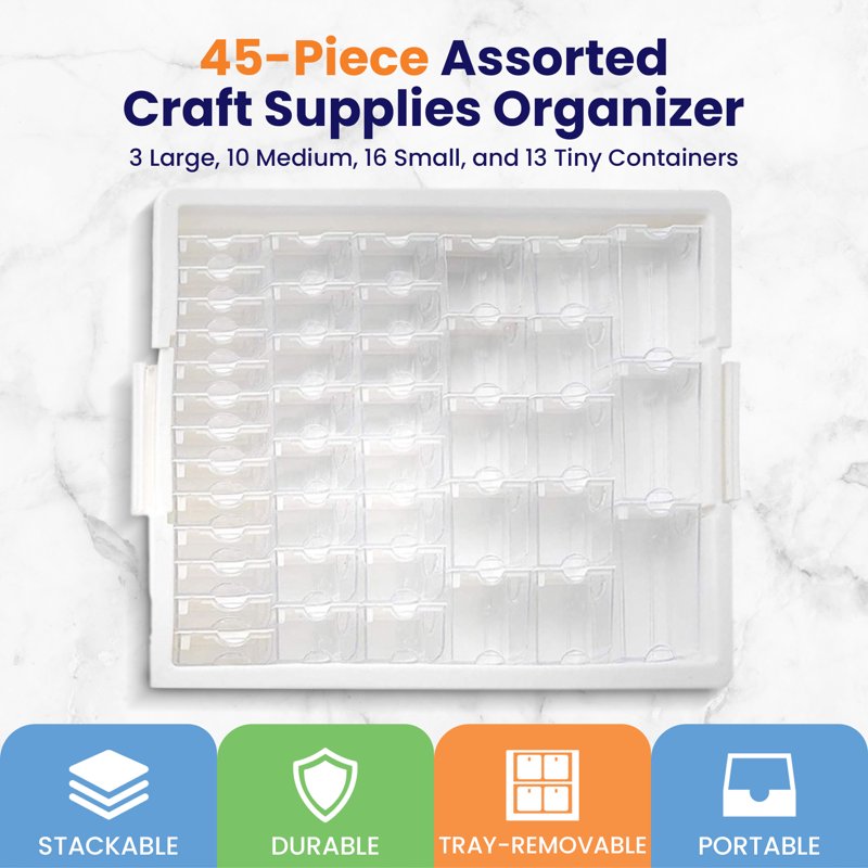 Assorted Bead Storage Tray Kit for Jewelry Making & Crafts