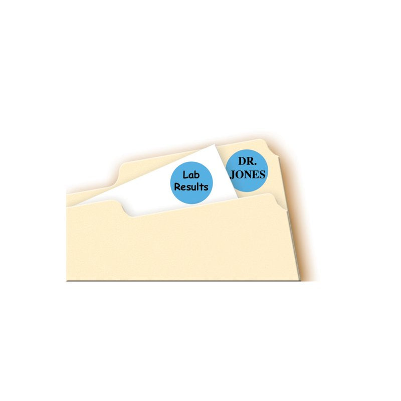 Removable Color Coding Labels 3/4-Inch Light Blue - Printable & Office Organization