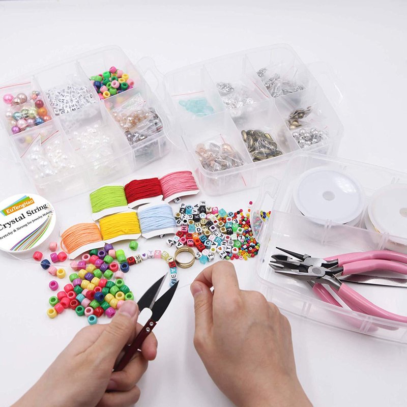 DIY Jewelry Making Kit for Beginners - Beads, Metal Accessories & Tools, 1366 Pieces