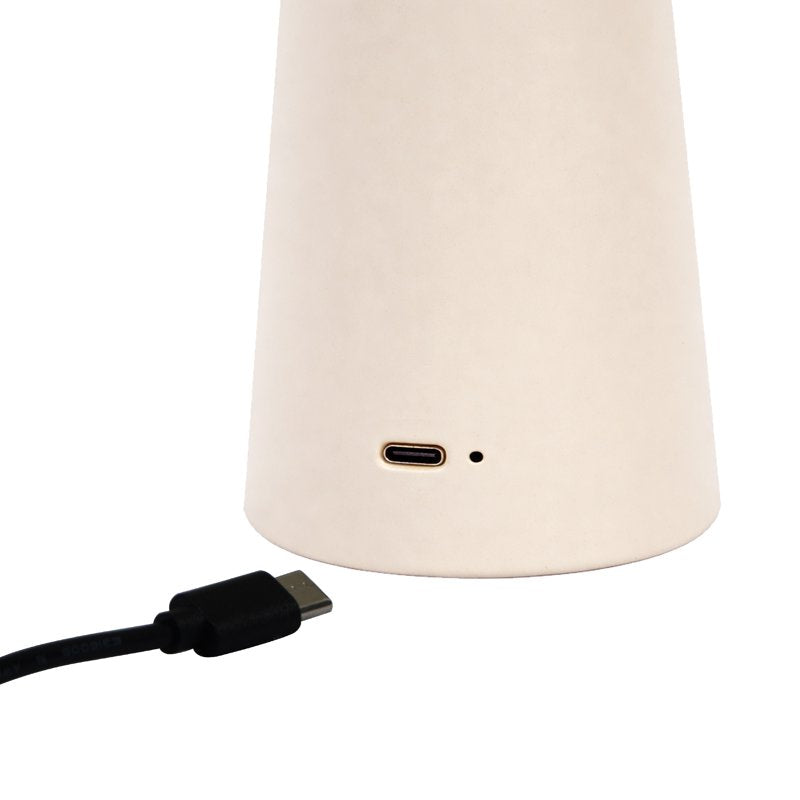 Rechargeable LED Table Lamp with Dimmable Touch Control - 9.5 Inch Modern Dome Light