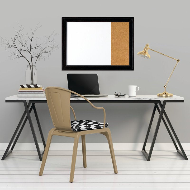 Magnetic Dry-Erase Whiteboard 2' x 1.5' with Cork Bulletin Board