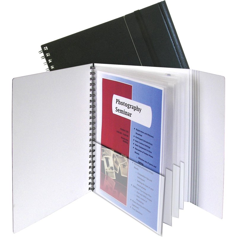 Eight-Pocket Portfolio Organizer with Security Flap for 8.5 x 11 Documents