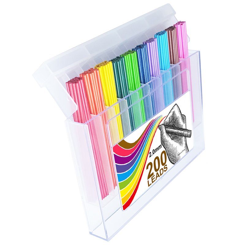 200pcs Colored Mechanical Pencil Lead Sets for Drawing & Art Supplies
