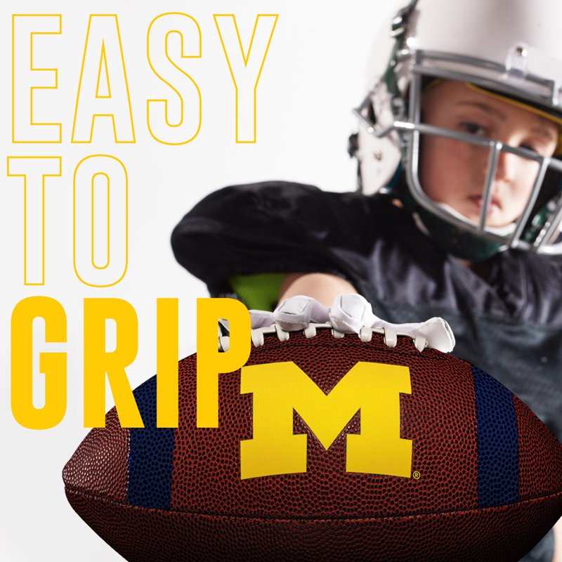 Kids NCAA Junior Football - Michigan Wolverines 8.5-Inch Youth Football with Team Logos