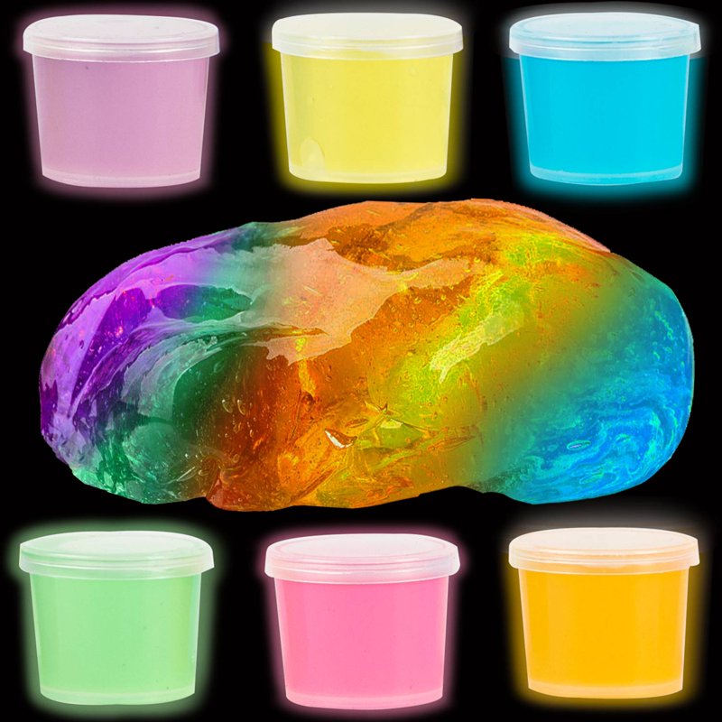 Glow in The Dark Slime 25 Pack - Neon Colors Stress Relief Toy for Kids