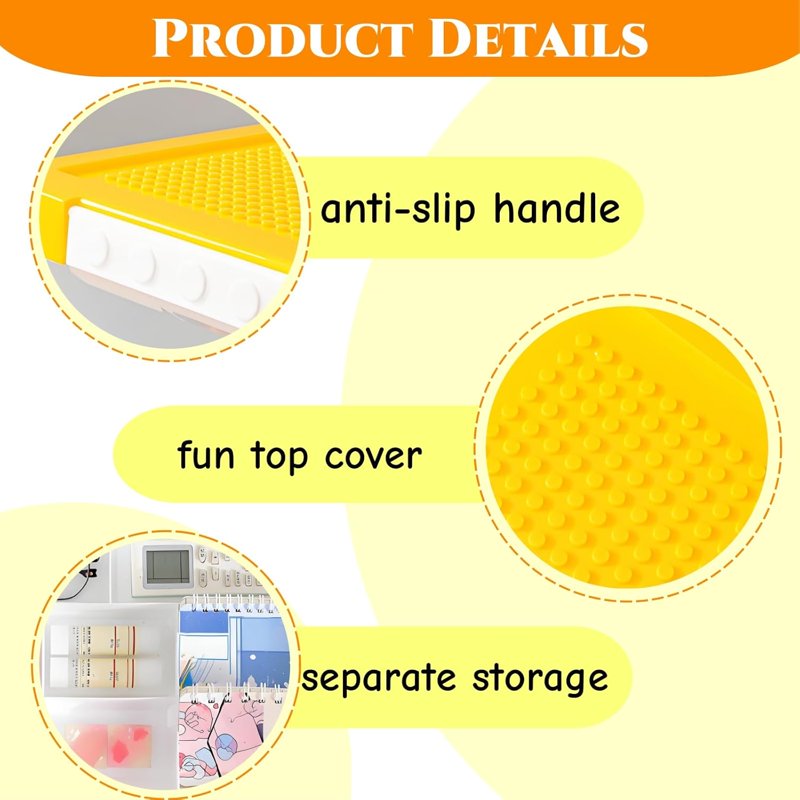 Stackable Craft Organizer Bin with 30 Compartments & Building Baseplate