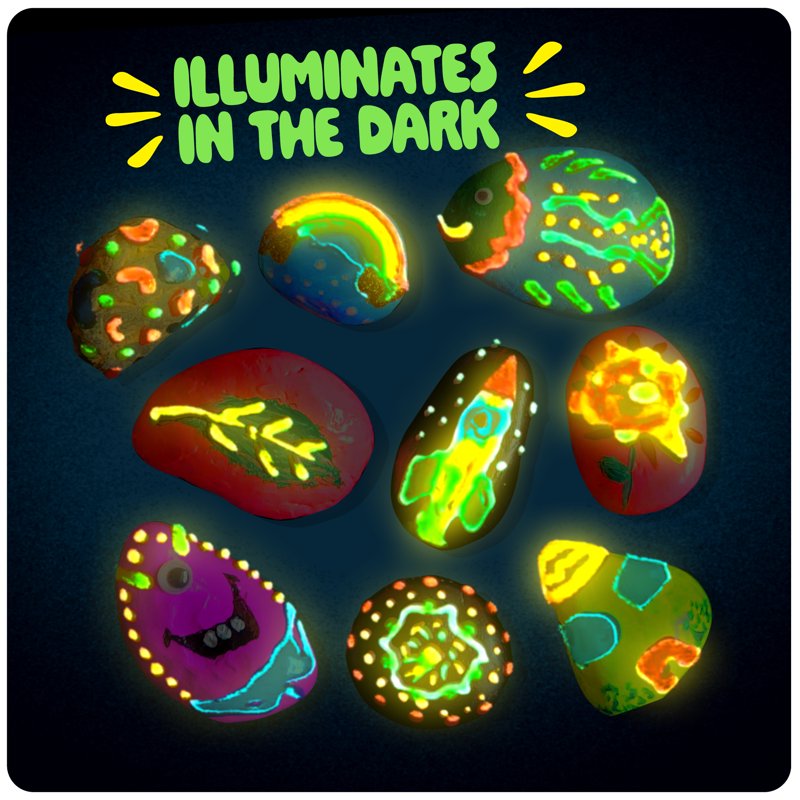 Glow-in-the-Dark Rock Painting Kit for Kids - Creative Easter Craft Set