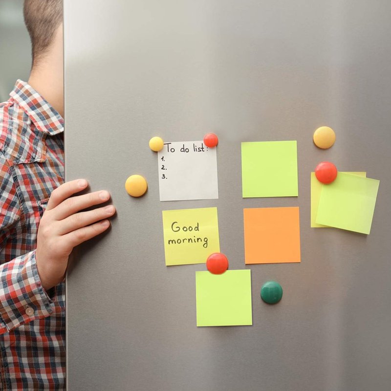Colorful 3x3 Inch Sticky Notes - Strong Adhesive Memo Pads, 5-Pack