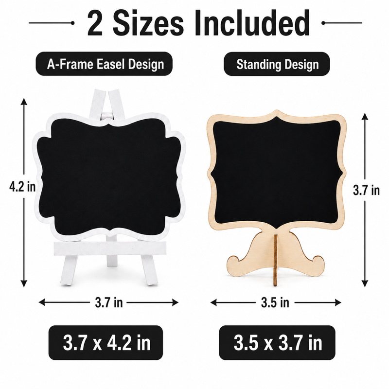 Mini Chalkboard Signs Set for Food, Wedding, Party Decor - 20 Reusable Labels