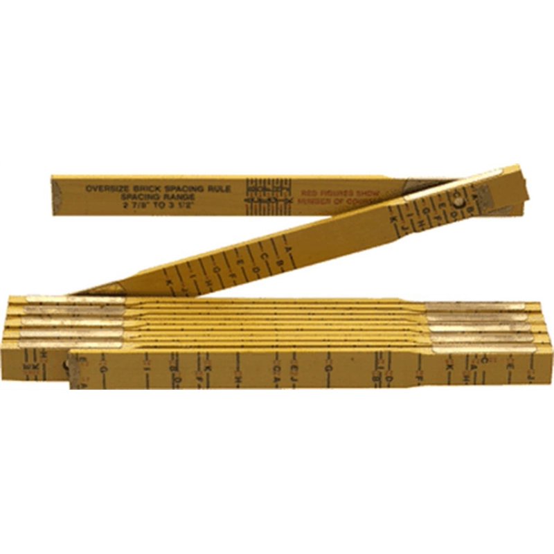 6-Foot Masonry Folding Ruler for Construction and Surveying