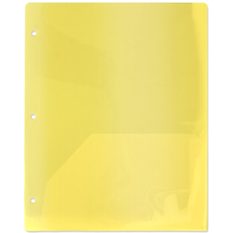 100 Pack Two-Pocket Translucent Hole-Punch Folders, 11.5 x 9.5 in - Assorted Colors (Trailmaker)