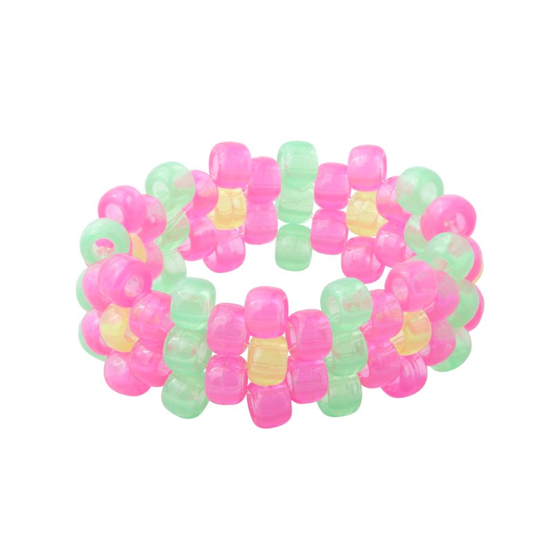 Glow-In-The-Dark Bead Set with Heart, Star, Pony Shapes - Craft Supplies